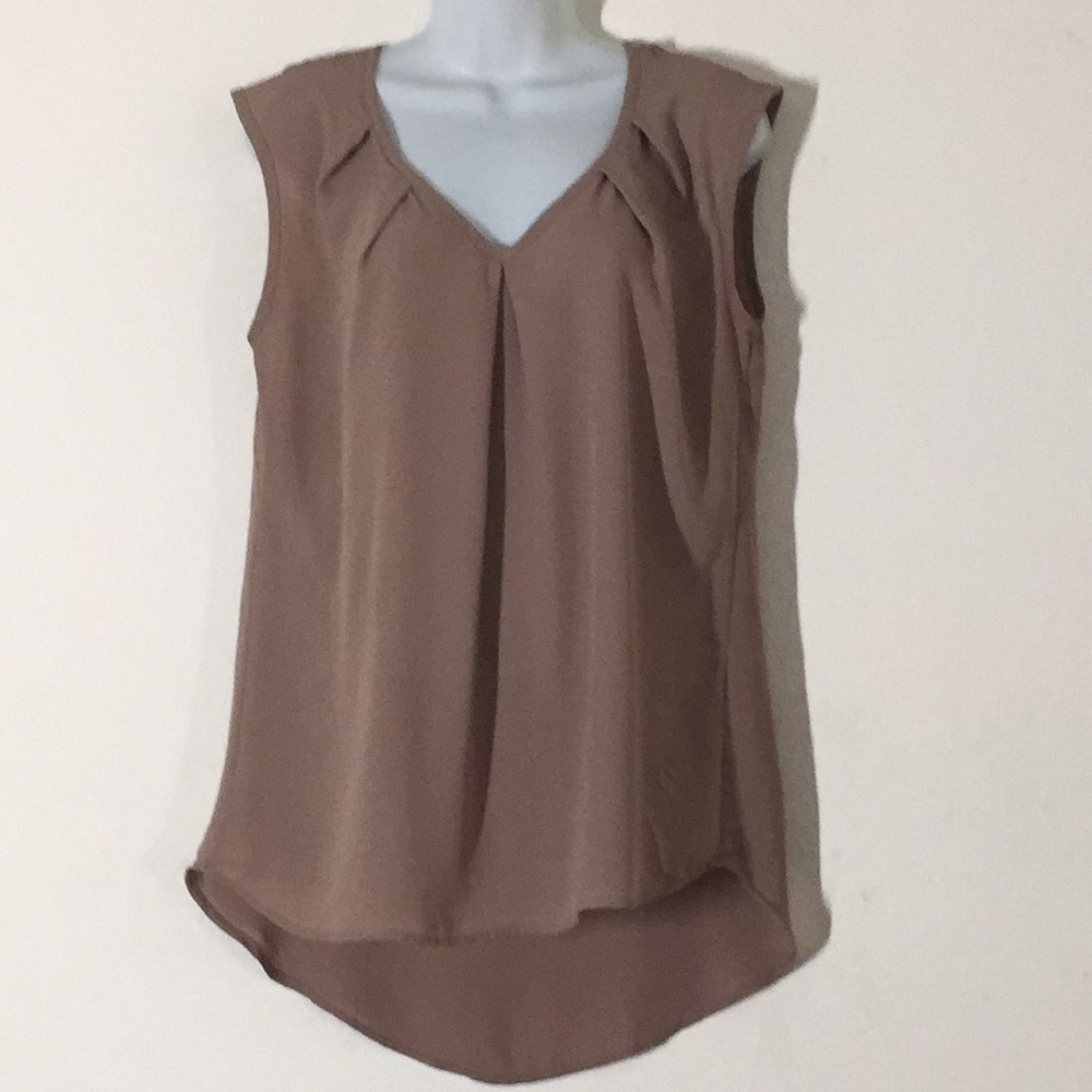 CY USA Fashion Tan Sleeveless Top